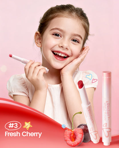RUNBEN Kids Tinted Lip Balm,  Lips Gloss for Girls, 24H Moisturizing, Safe & Non-toxic Lipstick for Kids & Teen