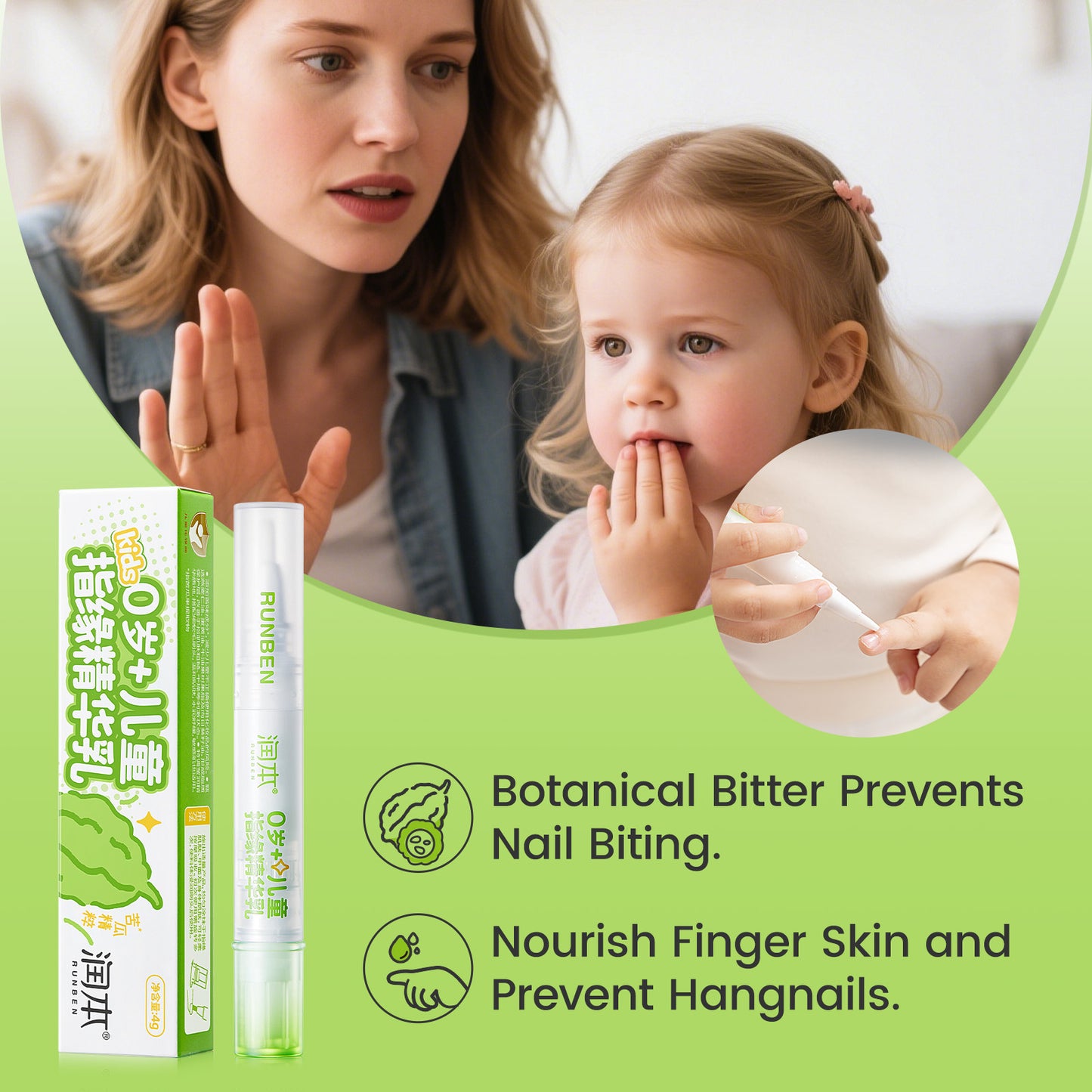 RUNBEN Nail Biting Treatment for Kids & Baby