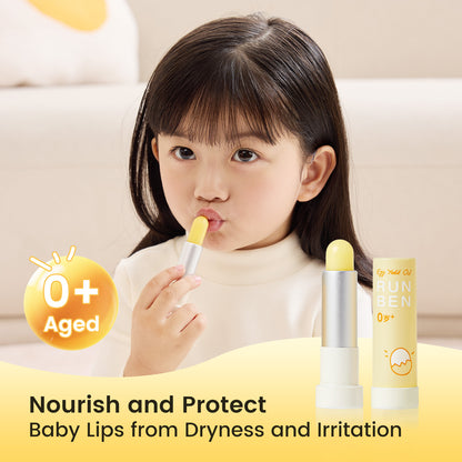 RUNBEN Baby Lip Balm with Egg Yolk Oil