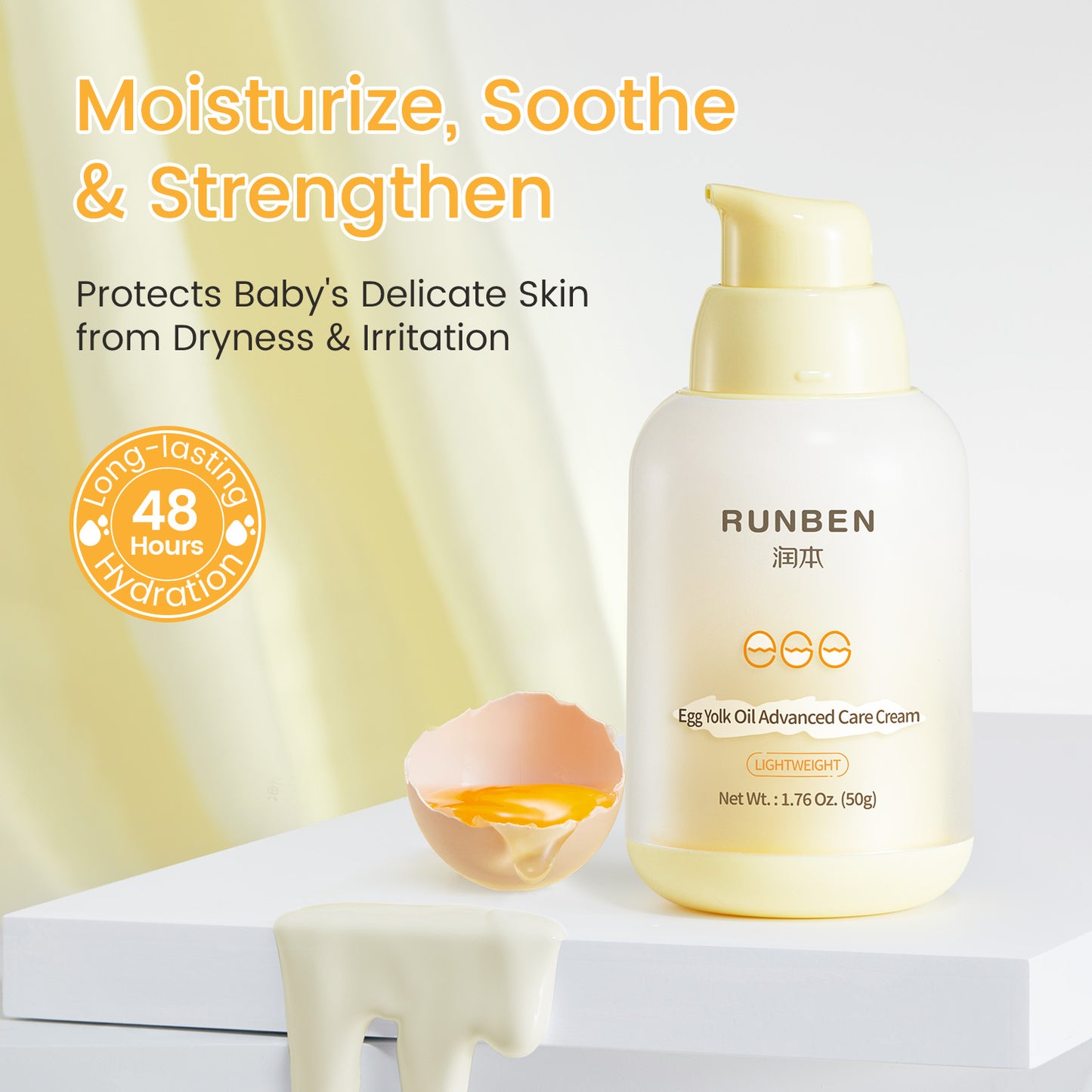 RUNBEN Egg Yolk Oil Advanced Care Cream-Lightweight