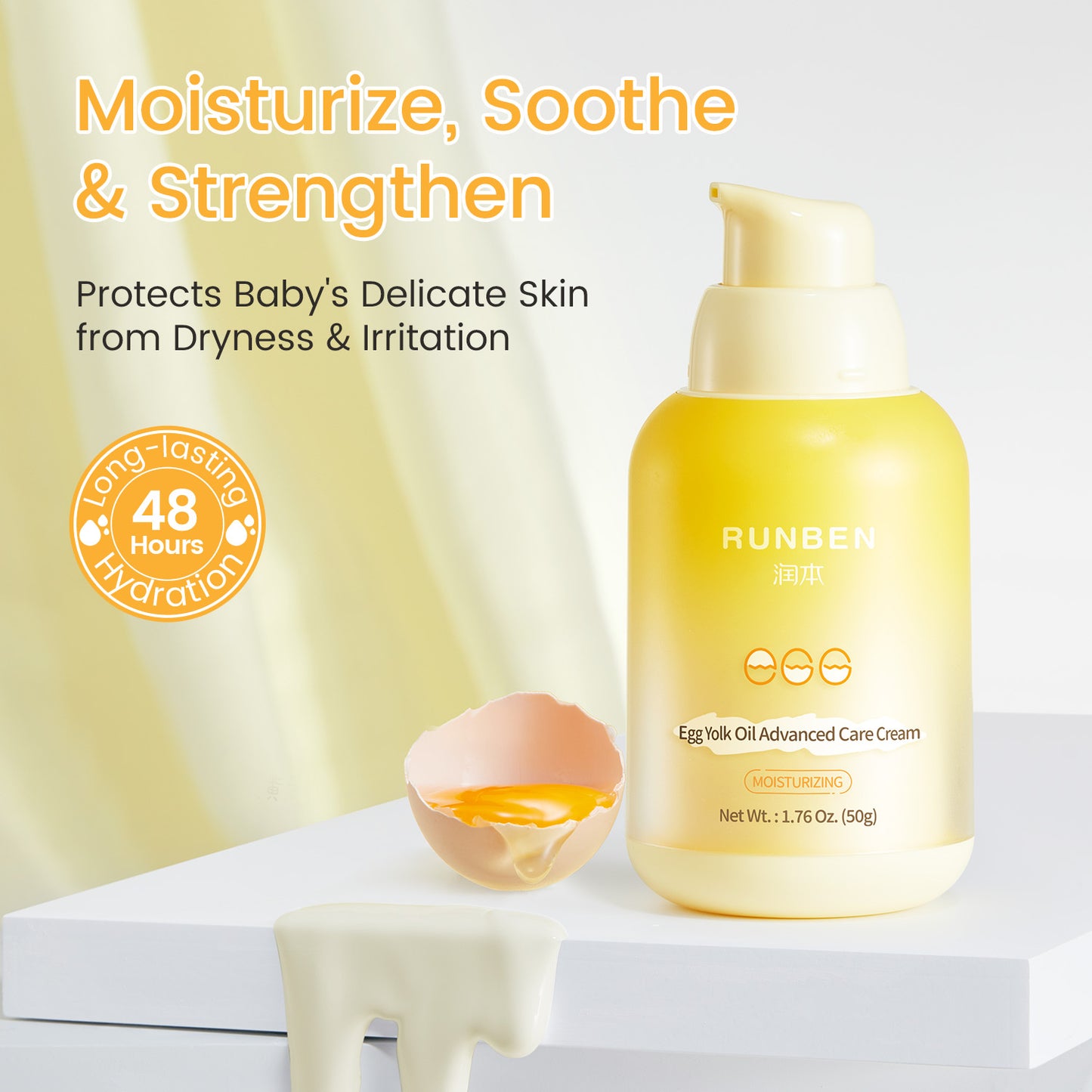 RUNBEN Egg Yolk Oil Advanced Care Cream-Moisturizing
