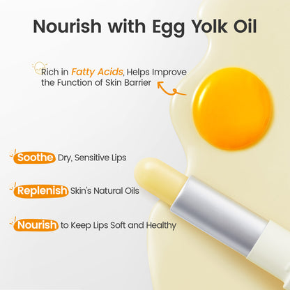 RUNBEN Baby Lip Balm with Egg Yolk Oil