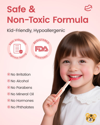 RUNBEN Kids Tinted Lip Balm - Juicy Pomegranate
