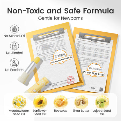 RUNBEN Baby Lip Balm with Egg Yolk Oil