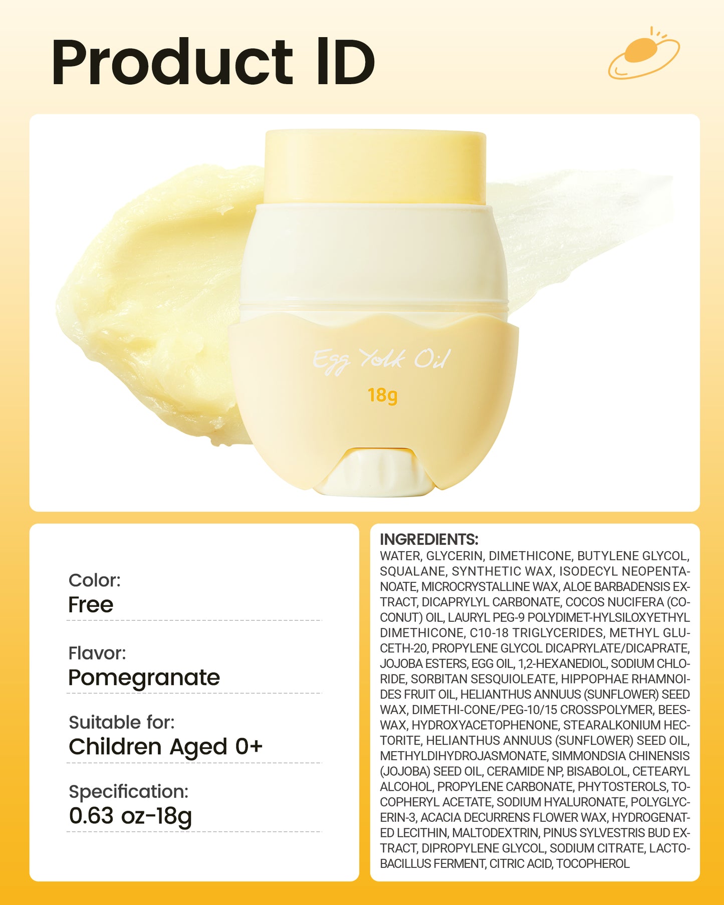 RUNBEN Baby Rich Nourishing Face Stick - with Egg Yolk Oil