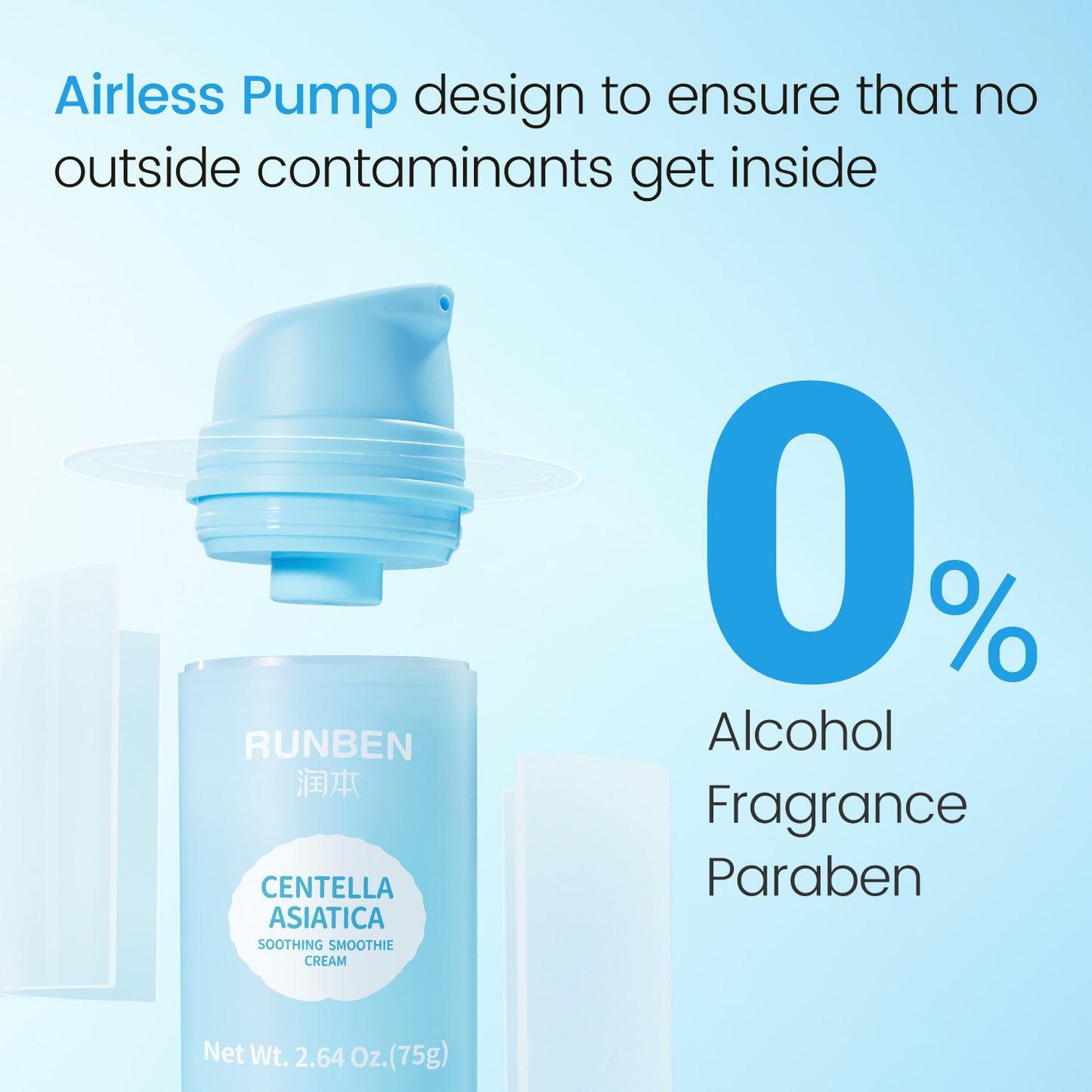 RUNBEN Baby Face Gel Cream with Centella Asiatiaca