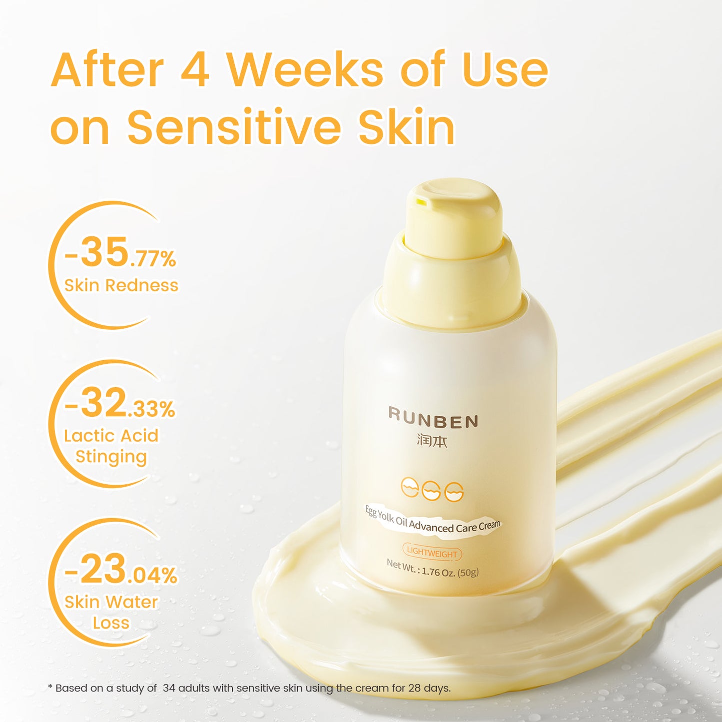 RUNBEN Egg Yolk Oil Advanced Care Cream-Lightweight