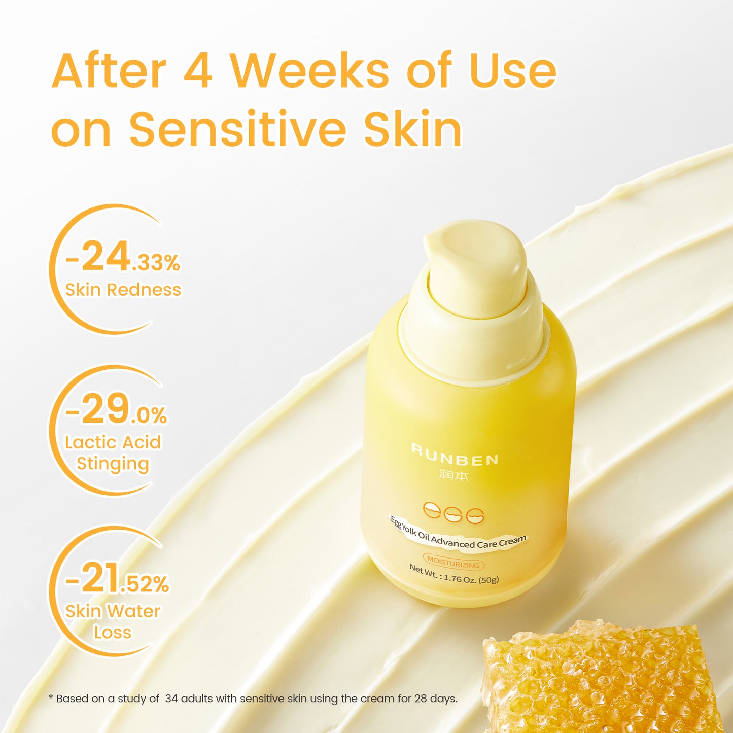 RUNBEN Egg Yolk Oil Advanced Care Cream-Moisturizing