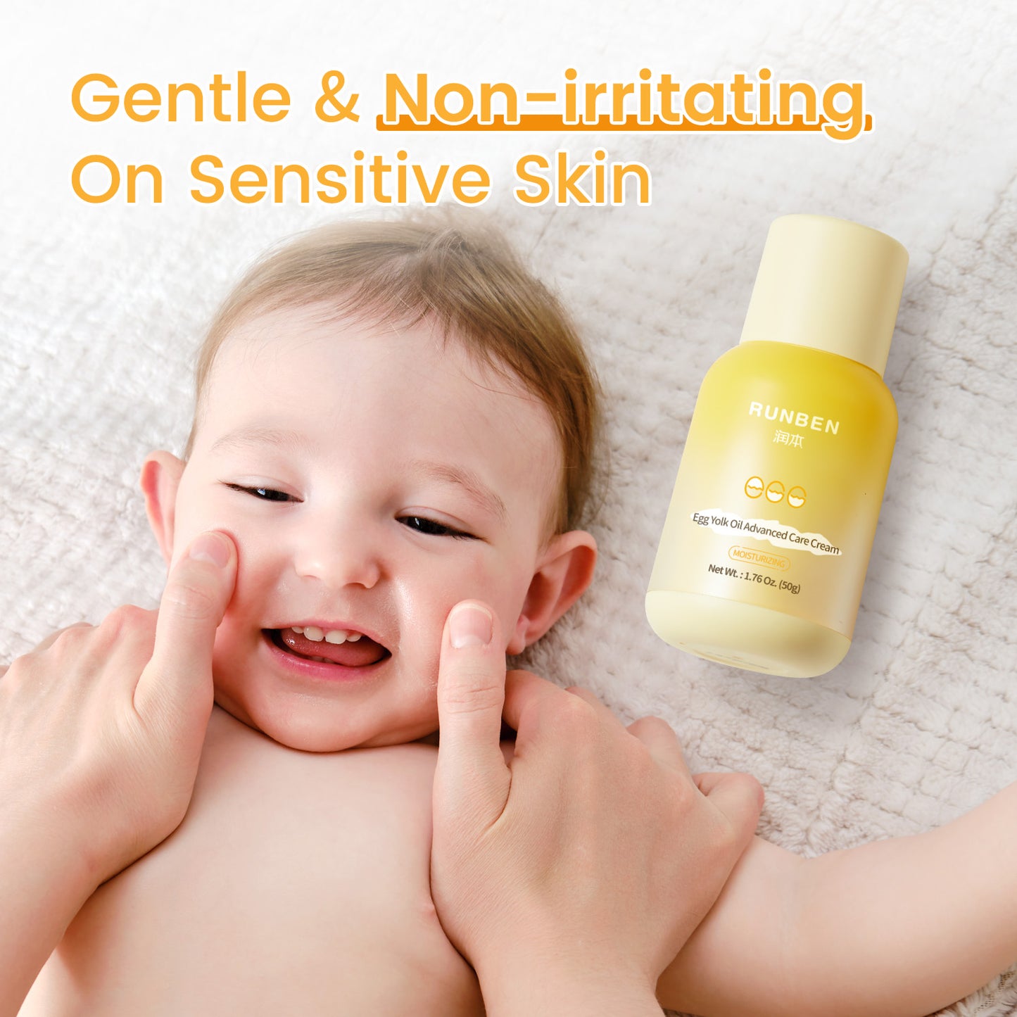 RUNBEN Egg Yolk Oil Advanced Care Cream-Moisturizing