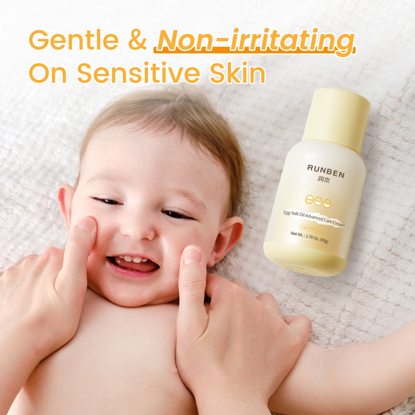 RUNBEN Egg Yolk Oil Advanced Care Cream-Lightweight